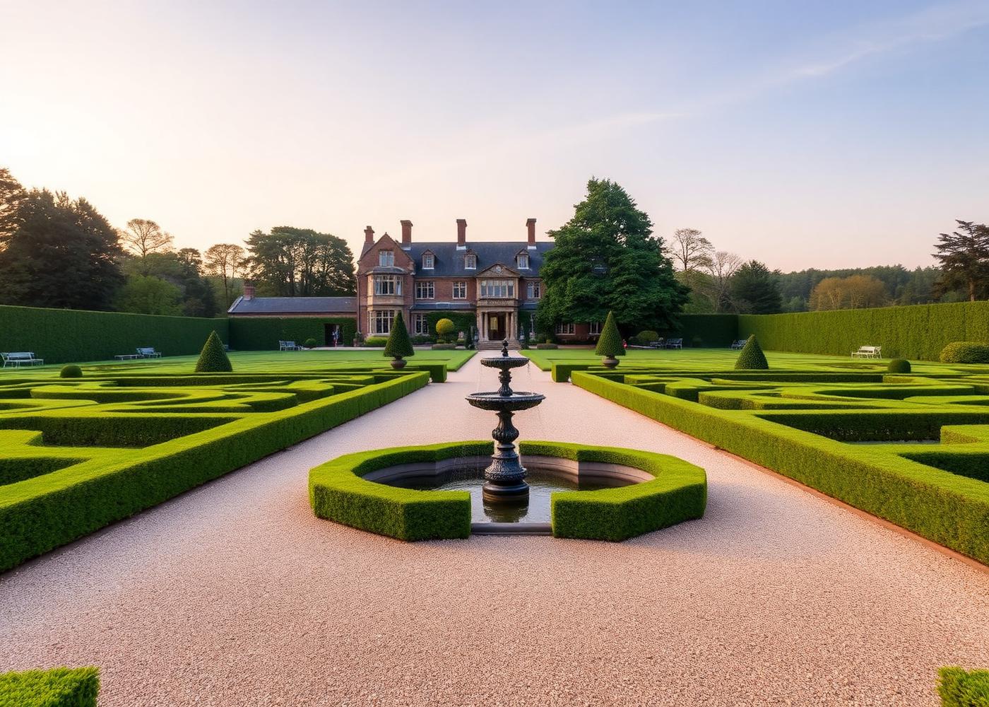 Example estate garden concept used as portfolio imagery