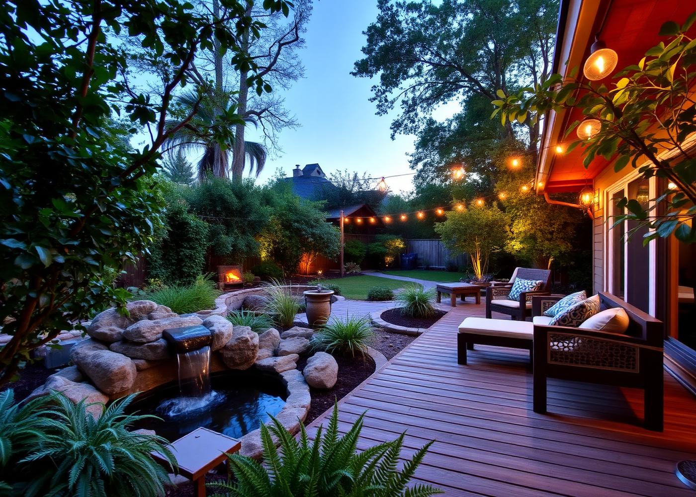 Example backyard retreat used as portfolio imagery