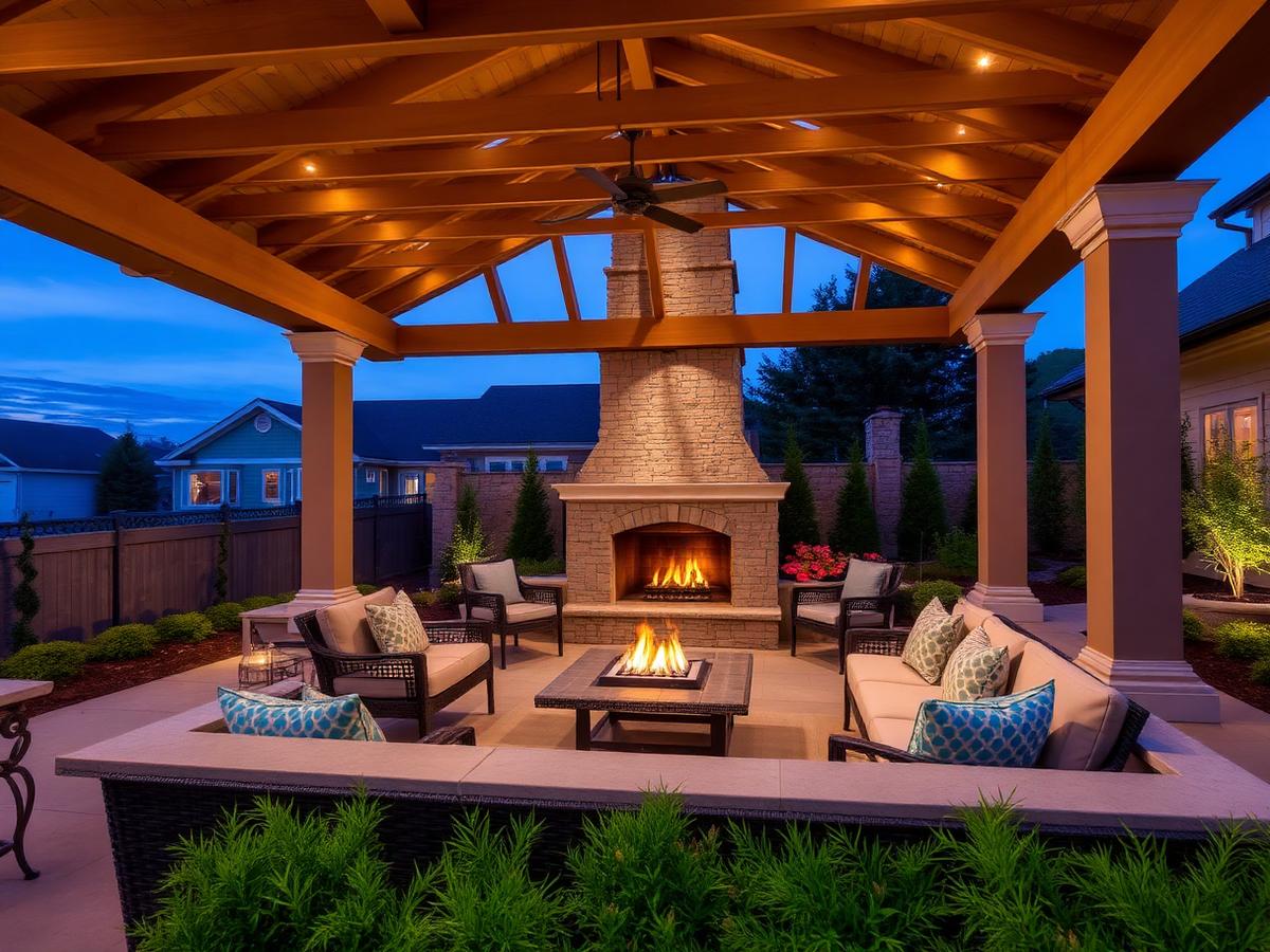 Example imagery representing outdoor living spaces
